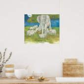 Het Poster van bruin parket (Keuken)