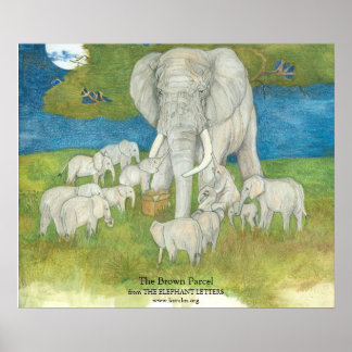 Het Poster van bruin parket