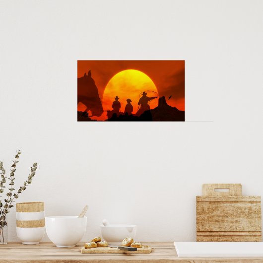 Het Poster van Cowboys Arizona aan de Grote Grenze (Keuken)