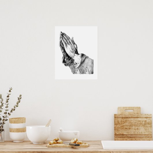Het Poster van de Aanpassing van de Praying Hands (Keuken)