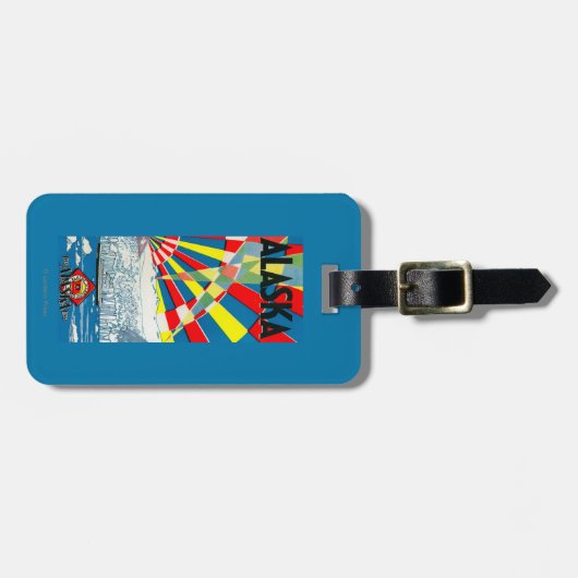 Het Poster van de Alaska Line Steamship Bagagelabel (Voorkant horizontaal)