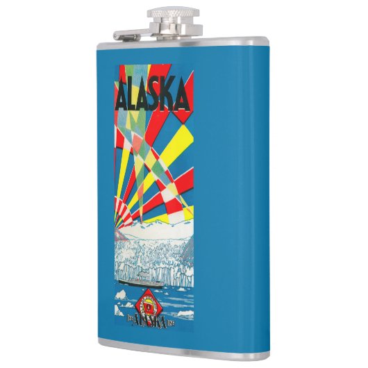 Het Poster van de Alaska Line Steamship Heupfles (Links)