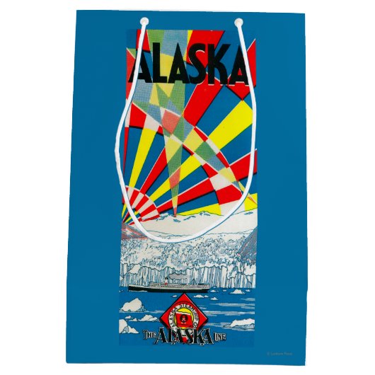 Het Poster van de Alaska Line Steamship Medium Cadeauzakje (Achterkant)
