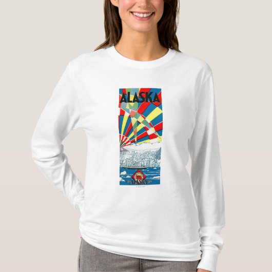 Het Poster van de Alaska Line Steamship T-shirt (Voorkant)