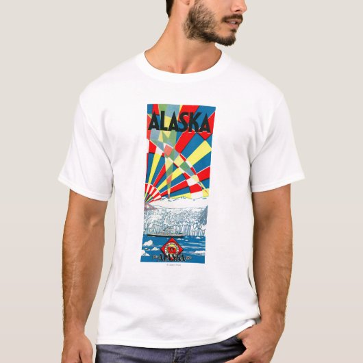 Het Poster van de Alaska Line Steamship T-shirt (Voorkant)