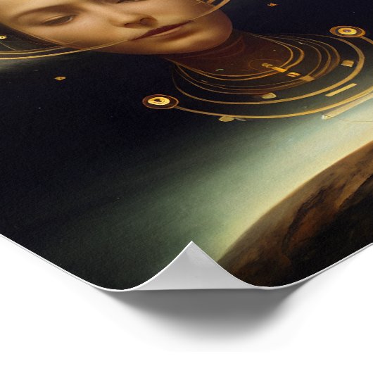 Het Poster van de Astronaut Surreal Science Fictio (Hoek)