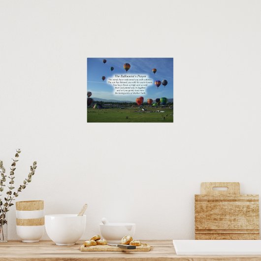 Het Poster van de ballonvaarder (Keuken)