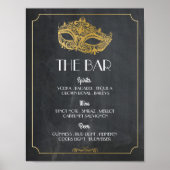 Het Poster van de Bar Masquerade Sign Wedding Rece (Voorkant)