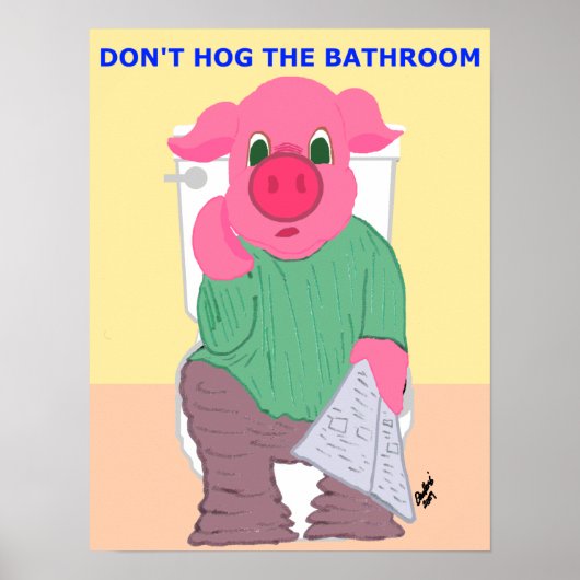 Het Poster van de Bathroom niet hogen (Voorkant)