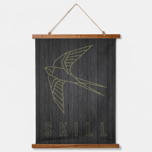 Het poster van de bevestiging motiveert om uw vaar hangend wandkleed