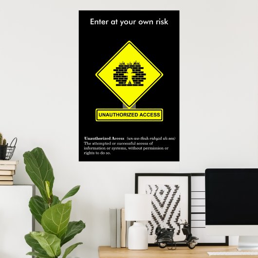 Het Poster van de Bewustmaking van de Veiligheid v (Thuiskantoor)