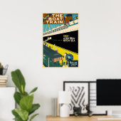 Het Poster van de boottrein - Vintage (Thuiskantoor)