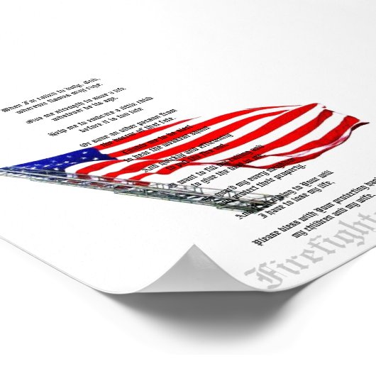 Het Poster van de brandweerman (Hoek)