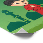 het poster van de cartoon van het eid mubarak (Hoek)