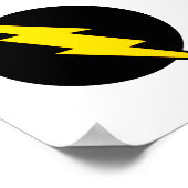 Het Poster van de de verlichtingsbout van de Flits (Hoek)