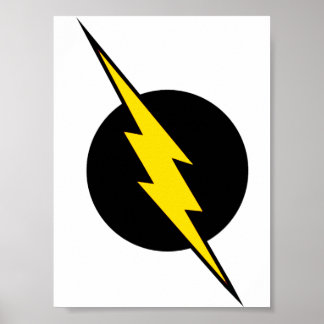 Het Poster van de de verlichtingsbout van de Flits