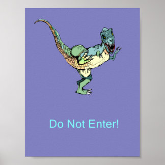 Het Poster van de deur gaat niet binnen! - Dinosau