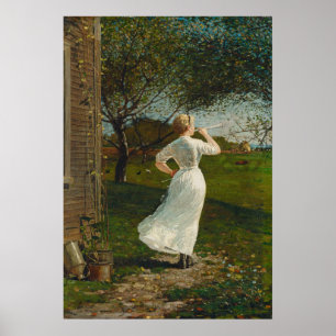 Het Poster van de Dinner Horn - Winslow Homer Fine
