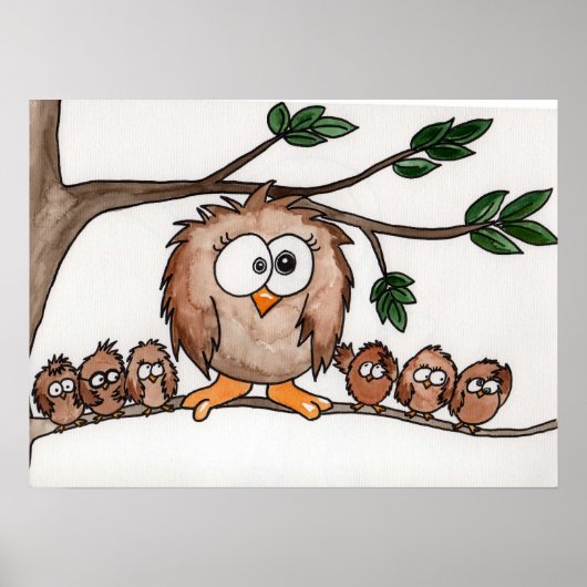 Het Poster van de familie Owl (Voorkant)