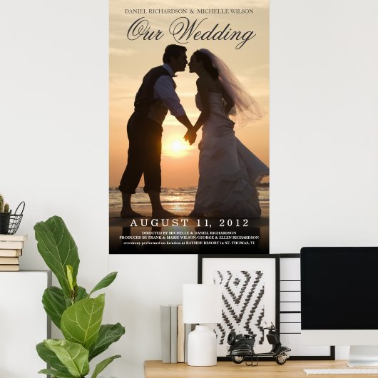 Het Poster van de Foto van het huwelijk - Creëer U (Thuiskantoor)