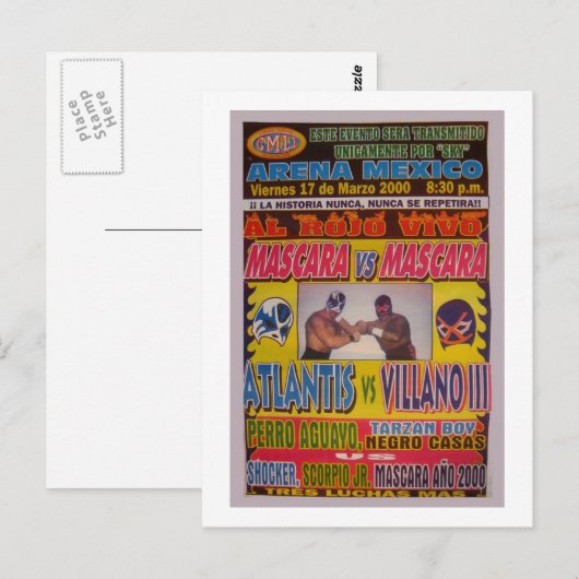 Het Poster van de Gelijke van Libre van Lucha Briefkaart (Voorkant / Achterkant)