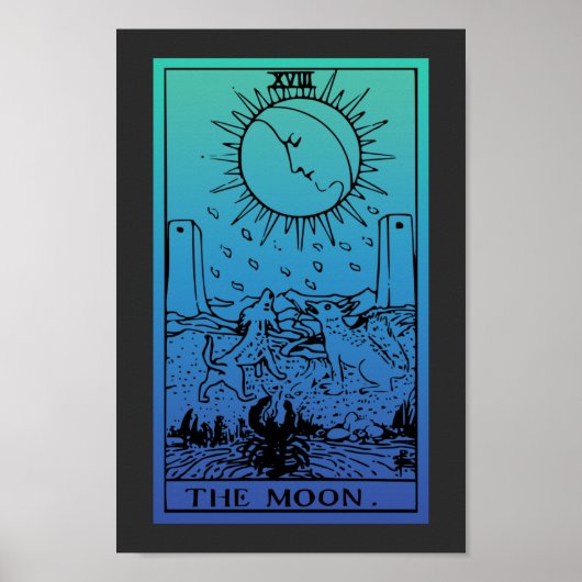 Het Poster van de Gradiënt van de Moon Tarot van d (Voorkant)