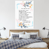 Het Poster van de Heer Canvas Afdruk (Insitu (Slaapkamer))