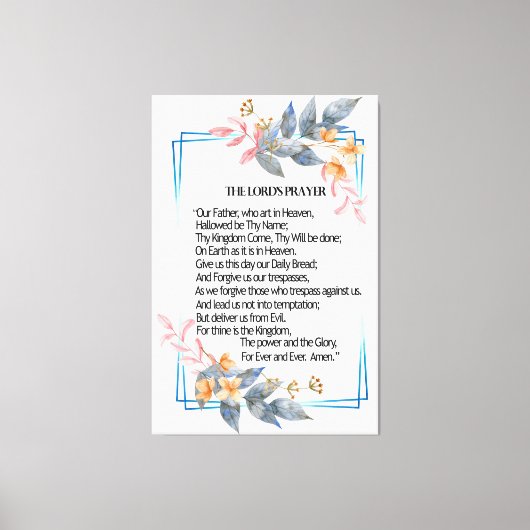 Het Poster van de Heer Canvas Afdruk (Voorkant)