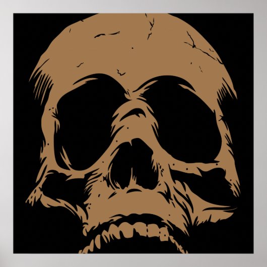 Het Poster van de hergeboorte Skull Head Art Remix (Voorkant)