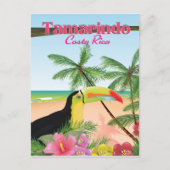 Het poster van de het strandvakantie van Costa Feestdagenkaart (Voorkant)