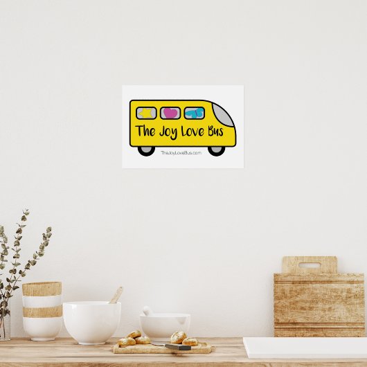 Het Poster van de Joy Love Bus (Keuken)