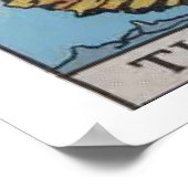 Het Poster van de Kaart Fool Tarot (Hoek)