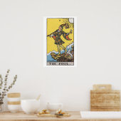 Het Poster van de Kaart Fool Tarot (Keuken)