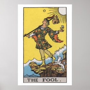 Het Poster van de Kaart Fool Tarot