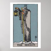 Het Poster van de Kaart Hermit Tarot (Voorkant)
