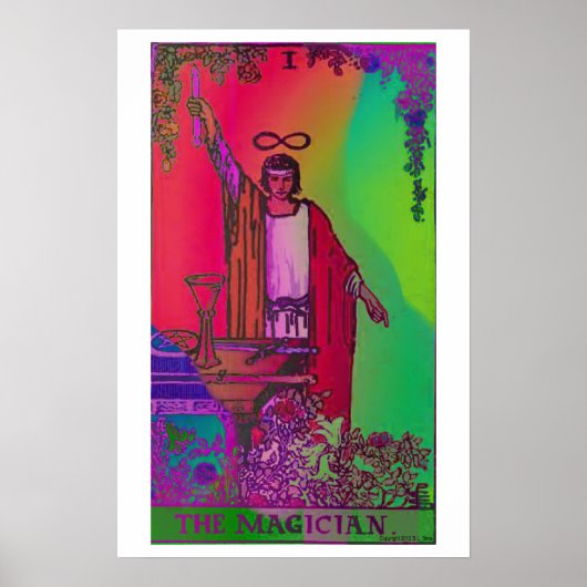 Het Poster van de Kaart Psychedelic van de Magicië (Voorkant)