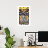 Het Poster van de Kaart van Lovers Tarot (Thuiskantoor)