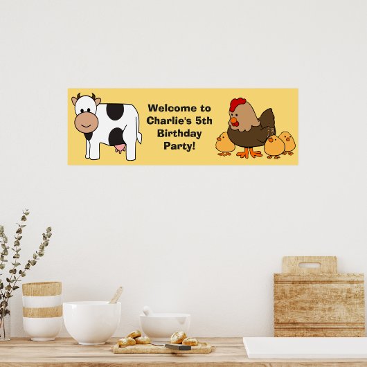 Het poster van de kinderen van de douanetekst van  (Keuken)