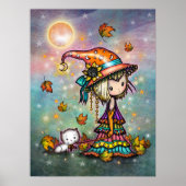 Het Poster van de Kleine Wanderer Witch en Cat Art (Voorkant)