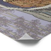 Het Poster van de Kleuren van de herfst Owl en van (Hoek)