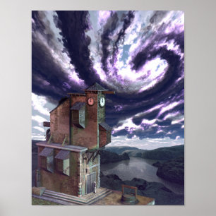 Het Poster van de kloktower (11 x 14 inch) voor ku