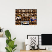 HET POSTER VAN DE KUNST VAN DE BOON VAN DE KOFFIE (Thuiskantoor)