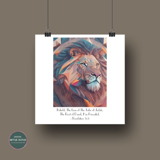 Het Poster van de leeuw van Juda heeft de overhand