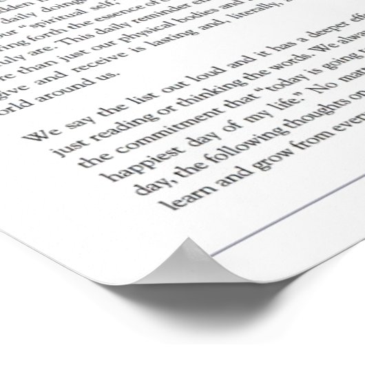 Het Poster van de lijst "Te zijn" (Hoek)