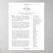 Het Poster van de lijst "Te zijn" (Voorkant)