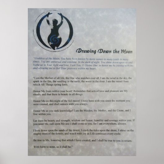 Het Poster van de maan tekenen (Voorkant)