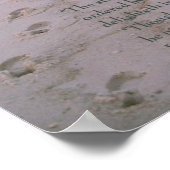 Het poster van de manuscripten — voetafdrukken op  (Hoek)