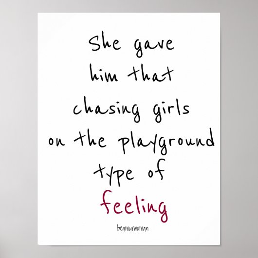 Het Poster van de muur dat ze hem gaf... (Voorkant)