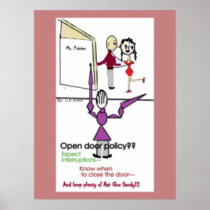 Het Poster van de Muur van de kantoor/Open Deurbel