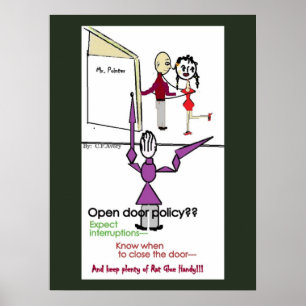 Het Poster van de Muur van de kantoor/Open Deurbel
